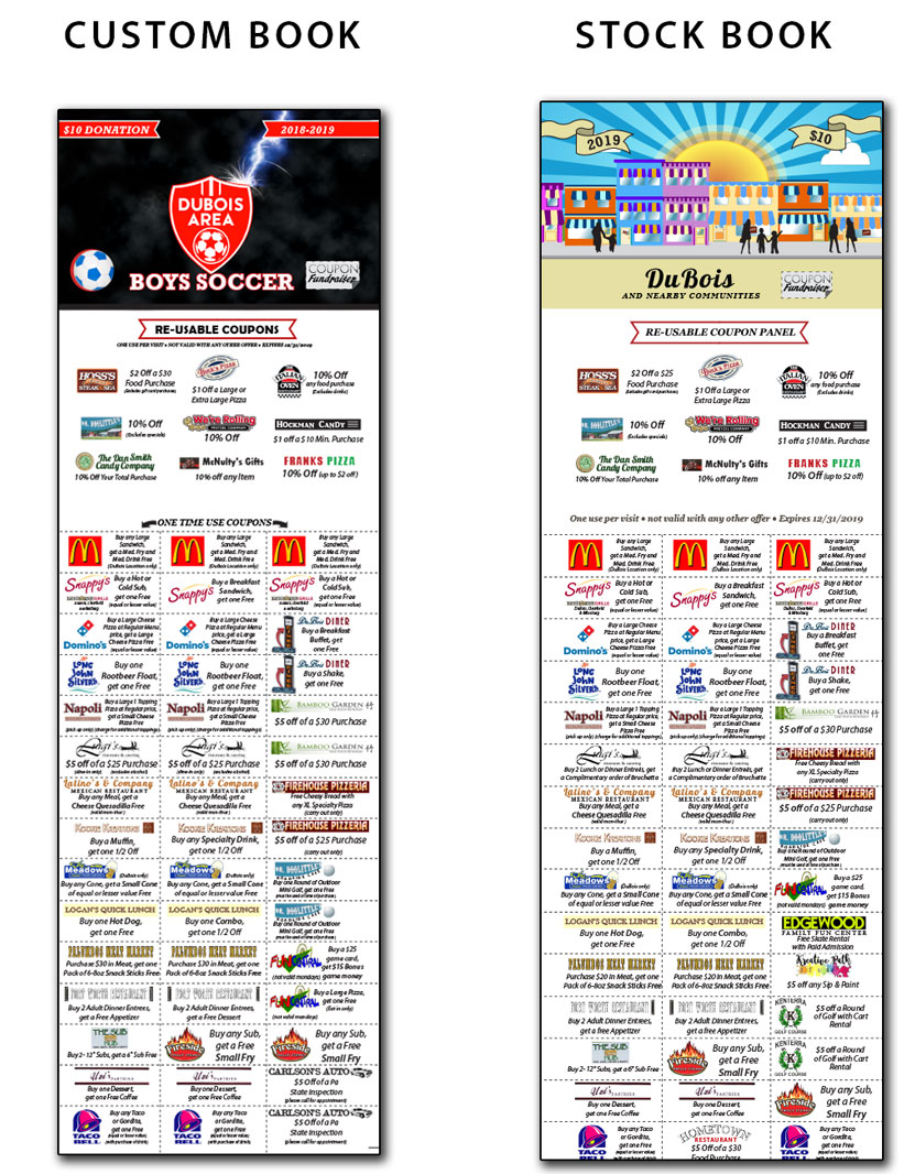 coupon booklet for fundraising in Dubois PA
