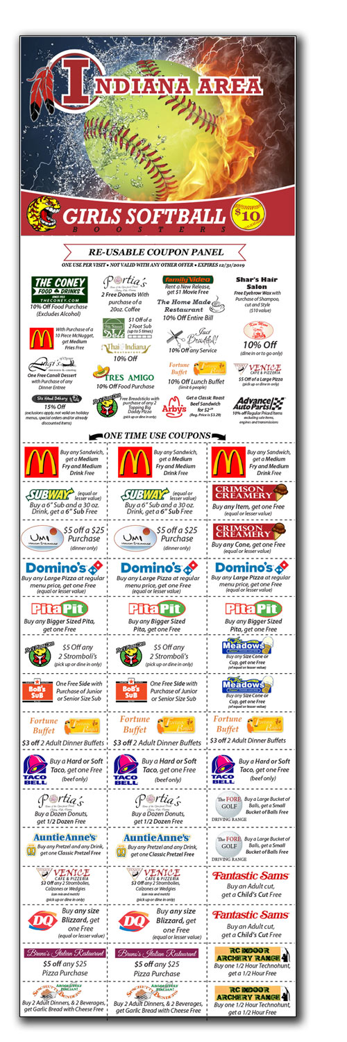 coupon booklet for fundraising in indiana PA