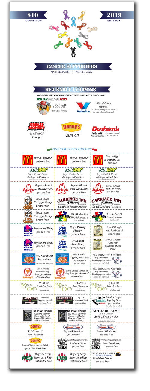 coupon booklet for fundraising in mckeesport PA